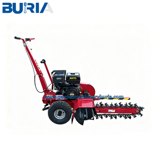 Máquina de zanjas de alta potencia de 15HP, Mini máquina de zanjadora de cadena, Mini zanjadora para limpieza de tierras, excavación de zanjas de deshierbe - Product Image 3