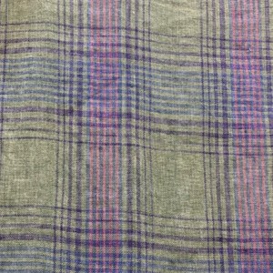 Nuovo Stile Tessuto in Lino Puro 100% Non Tossico a Quadri, 128gsm, Traspirante e di Facile Manutenzione, Lino Francese per Abbigliamento - Product Image 3