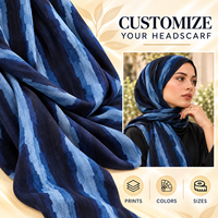Foulard Hijab Musulman Personnalisé Imprimé pour Femme, Châle Long Personnalisé avec Logo, Vente en Gros