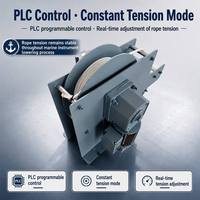 Treuil électrique VFD haute vitesse à tension constante avec contrôle PLC pour palan à câble, longueur de câble 35m, hauteur de levage 20m, pour applications marines