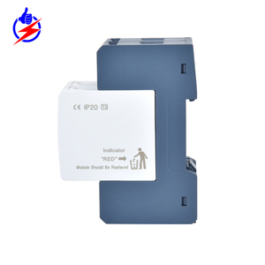 LKX Industrial 20KA Surge <strong>Arrester</strong> T2 AC SPD 1P+N 110V Surge Protector Enhanced Flame Retardant PBT CE Certified <25ns Response - Product Image 2