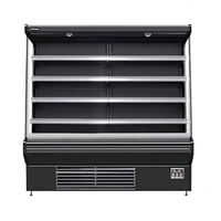 Vitrine Réfrigérée Commerciale Rebirth avec Éclairage LED, Étagères Réglables, Dégivrage Automatique et Sans Givre, Vitrine en Verre pour