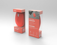 Mouse Optik Nirkabel Jedel Harga Terjangkau Warna Biru 2.4G USB Bertenaga Baterai Bahan ABS Kotak Warna untuk Kantor Bisnis Rumah Komputer Gaming