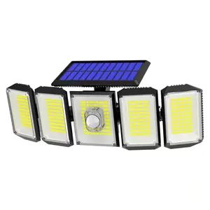 300 LED Garden Waterproof Solar Lamps Human Body Induction LED Lamp Solar Sensor Wall Light