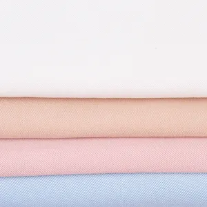 Grosir kain Tencel 100% tenun celup Solid warna polos desain kustom untuk kemeja