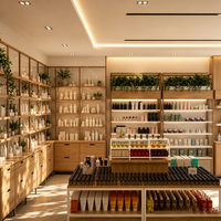 Chaud silence esthétique beauté vente au détail meubles en chêne naturel arc stratifié Spa réception