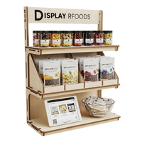 Présentoirs de Comptoir Personnalisés Ray pour Noix, 2-3 Niveaux, pour Magasins de Proximité, Snacks, Vente au Détail, Points de Vente (POS), Vente en Gros, OEM, Supermarchés
