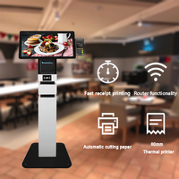 Terminal de commande et de paiement en libre-service avec écran tactile interactif pour restaurant, système d'exploitation Windows, 24 pouces