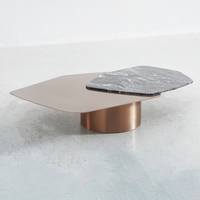 Personnalisable Moderne Luxe Marbre & Métal Combinaison Table Basse pour Maison Salon Hôtel Lobby Villa-Mobilier Résidentiel