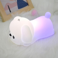 Lampe de nuit LED à commande tactile, portable, rechargeable, en silicone, mini lampe de chevet, lampe de chevet pour dormir, lampe mignonne en forme d'animaux