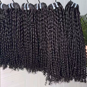 Extensions de cheveux humains vierges bruts vietnamiens de grade 12A, bouclés style Pixie, 100% bruts, cuticules alignées, trame super double drawn - Product Image 3