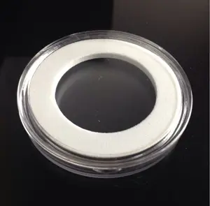 Şeffaf yuvarlak plastik 22 mm sikke kapsül akrilik 40 mm doğrudan Fit hava-tite kutusu koleksiyoncular için sikke ekran