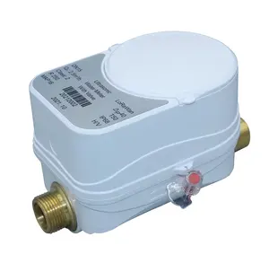 Caudalímetro de agua ultrasónico de plástico de alto rendimiento con cuerpo de latón de control de válvula de bola