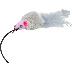 Balle avec moteur et souris avec plume en ficelle 9 cm Jouet interactif pour animaux de compagnie - Product Image 4