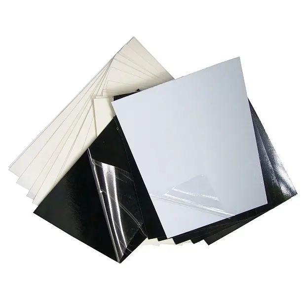Folhas de PVC para páginas de álbum de fotos, folhas de PVC para inserção de livros em PVC preto e branco personalizado por atacado