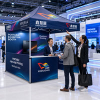 Tente Pop-up 3x3m Personnalisable avec Logo, Kit de Stand d'Exposition Portable, Tente Publicitaire Pliable d'Extérieur avec Parois Latérales – Vente Directe Usine