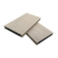 Plancher de terrasse en WPC co-extrudé moderne, imperméable, durable, composite bois-plastique PVC, pour les parcs extérieurs, installation facile