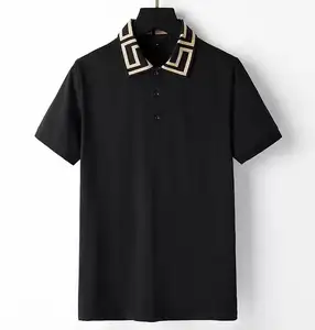 Wholesale men's polo shirt high quality custom men's polo shirts 3D digital printing men's polo shirts