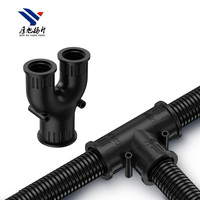 Fourche en caoutchouc diamètre égal Y-forme Joint fixe tuyau ondulé en plastique tuyau flexible presse-étoupes câble Y-Joint pour Optimal