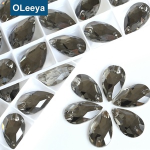 Hot Popular New Purple Teardrop Flatback Glass Sew on Rhinestones for <b>Clothes</b> - Product Image 3
