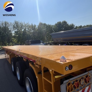 3mm 4mm hạt tấm nền tảng 20ft 40ft container phẳng xe tải Trailer bán để bán - Product Image 3