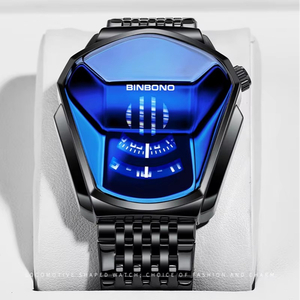 BINBOND 01 Touch Screen uomo moda popolare concetto di <span class=keywords><strong>moto</strong></span> orologio al quarzo Business Casual acciaio luminoso cinturino in maglia orologio da polso - Product Image 6