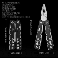 Couteau de poche multifonctionnel industriel EDC avec pince, support OEM pour la survie et le camping