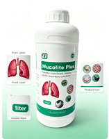 Mucolite Plus Expectorant Vétérinaire 1L pour Volailles et Poulets, Soulagement du Mucus Respiratoire et Soutien Respiratoire GMP