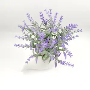 अद्वितीय डिजाइन बेडरूम लिविंग रूम सजावट आभूषण छोटे पौधे लैवेंडर सफेद अनियमित सिरेमिक फूल के बर्तन
