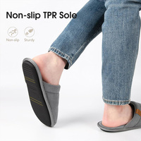 Chaussons d'intérieur pour hommes, entièrement personnalisables, design classique, respirants, avec doublure en polaire corail, chaussons en velours côtelé