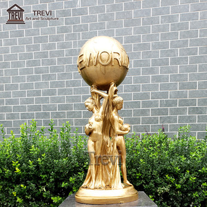 Statua in Bronzo 'Il <span class=keywords><strong>Mondo</strong></span> è Tuo' con Tre Donne che Hanno il Globo in Mano, Scultura da Giardino, Produttore all'Ingrosso, Personalizzazione OEM - Product Image 2