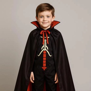 Capa <span class=keywords><strong>de</strong></span> Vampiro <span class=keywords><strong>de</strong></span> Halloween Reversible, Capa <span class=keywords><strong>de</strong></span> Bruja para Adultos, Accesorios <span class=keywords><strong>de</strong></span> Disfraz <span class=keywords><strong>de</strong></span> Mago, Negro y Rojo - Product Image 2