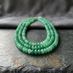 Cuentas facetadas de ónix verde de alta calidad premium de 7 pulgadas, 7-8 mm, certificadas por terceros por Alif International para la fabricación de joyas - Product Image 2