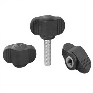 K0274WING GRIP MINIWING D=M04 A=28, H=15, FORMA:K CON ROSCA INTERNA, TERMOPLÁSTICO NEGRO GRIS RAL7021 - Product Image 1