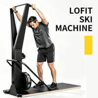 Simulador de Esquí con Resistencia al Aire Lofit, Entrenador de Esquí para Interiores, Entrenamiento HIIT de Bajo Impacto, Máquina Ergométrica de Acero, Programa de Ejercicio, Pantalla LED