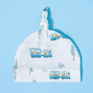 OEM suave bebé musulmán algodón portador de bebé Manta y sombrero con patrón de animales de dibujos animados - Product Image 5