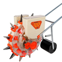 Semoir manuel à double barillet pour maïs et soja, machine à semer les graines, équipement agricole poussé à la main
