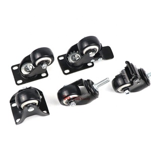 Furniture Hardware Swivel <strong>Rubber</strong> Caster <strong>Wheels</strong> Replacement Chair Caster <strong>Wheel</strong> with Brake - Product Image 4