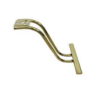 Pedal de Pie de Metal Dorado al por Mayor, Altura Ajustable, Base de Acero Inoxidable para Salones Modernos, <span class=keywords><strong>Barber</strong></span>ías, Muebles de Salón Comerciales - Product Image 1