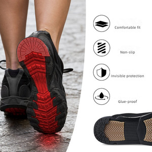 AJ1 Baskets de sport et de confort auto-adhésives avec <span class=keywords><strong>semelle</strong></span> en caoutchouc épaissie Semelles antidérapantes à talon résistant à l'usure - Product Image 2