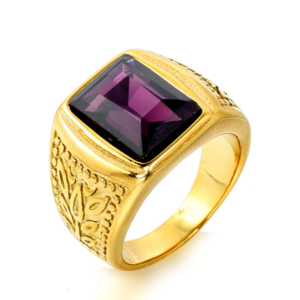 อัญมณีสีม่วงทองเต็มเม็ด