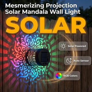Proyector Solar Mandala con Logotipo Personalizado, Lámpara de Pared, 4 Piezas, Cambio de Color, IP65, LED, Impermeable, Decoración de Jardín Exterior de Metal - Product Image 2