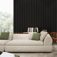 Panneau acoustique rainuré en MDF moderne, design écologique pour salles de conférence, hôtels, appartements, écoles, intérieurs commerciaux