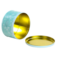 Prix bas vente en gros personnalisé boîte en métal impression exquise écouteur en fer blanc de haute qualité boîte ronde en métal emballage cadeau