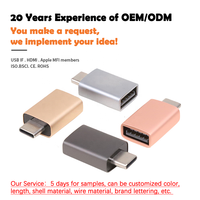 Adaptateur USB C Femelle vers USB Mâle, lot de 3, adaptateur USB vers Type-C, adaptateur OTG
