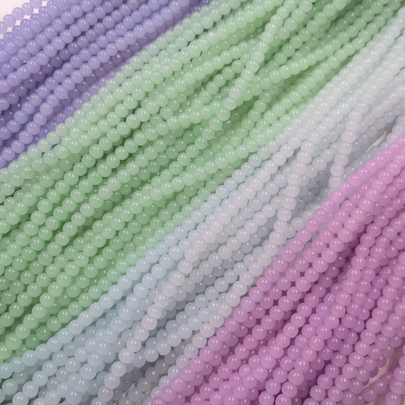 4mm Assorted Pink Purple Light Blue
