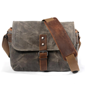 กระเป๋าสะพายข้างผ้าใบแคนวาสแบบย้อนยุคเคสผ้าใบแคนวาสสำหรับกล้อง Canon Sony สไตล์ย้อนยุค - Product Image 2