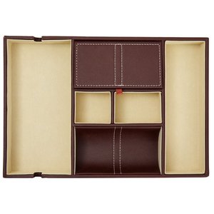 Plateau <span class=keywords><strong>de</strong></span> rangement personnalisé et créatif pour table <span class=keywords><strong>de</strong></span> chevet - Organisateur <span class=keywords><strong>de</strong></span> bijoux, clés et montres pour homme - Plateau <span class=keywords><strong>de</strong></span> <span class=keywords><strong>valet</strong></span> en cuir PU - Product Image 2