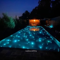 Câble lumineux à fibres optiques pour piscine extérieure, effet ciel étoilé, étanche IP68, pour aménagement paysager sous-marin