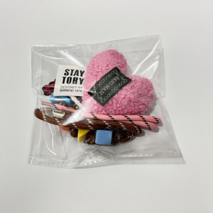 Charme de sac de fruits en <span class=keywords><strong>cuir</strong></span> Faux Pearl & PU-<span class=keywords><strong>Porte</strong></span>-clés coeur fraise personnalisé avec fermeture à glissière, breloque corde au Crochet fait main en gros - Product Image 4